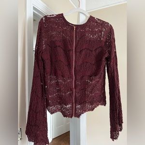 Charlotte Russe Large Wine Colored Long Sleeve